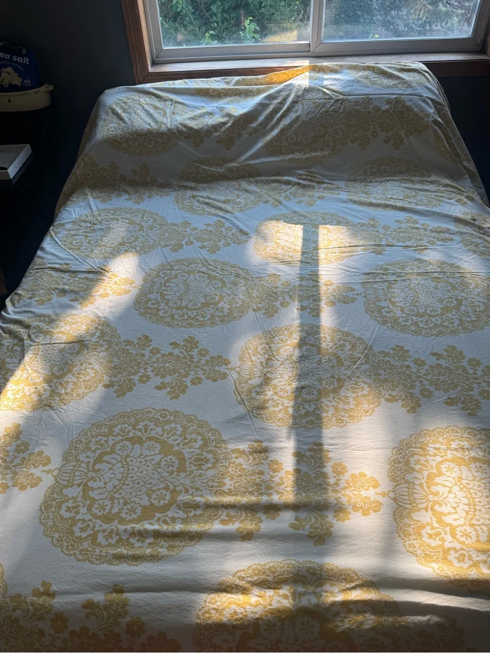 POTTERY BARN Lucianna Medallion Duvet Cover Full/Queen 92” x 88”~ Ivory Yellow